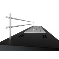 Bruciatore a bioetanolo inserto da appoggio nero opaco in inox 120cm con griglia