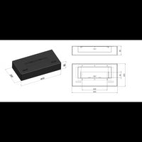 Bruciatore a bioetanolo inserto da appoggio nero opaco in inox 40cm