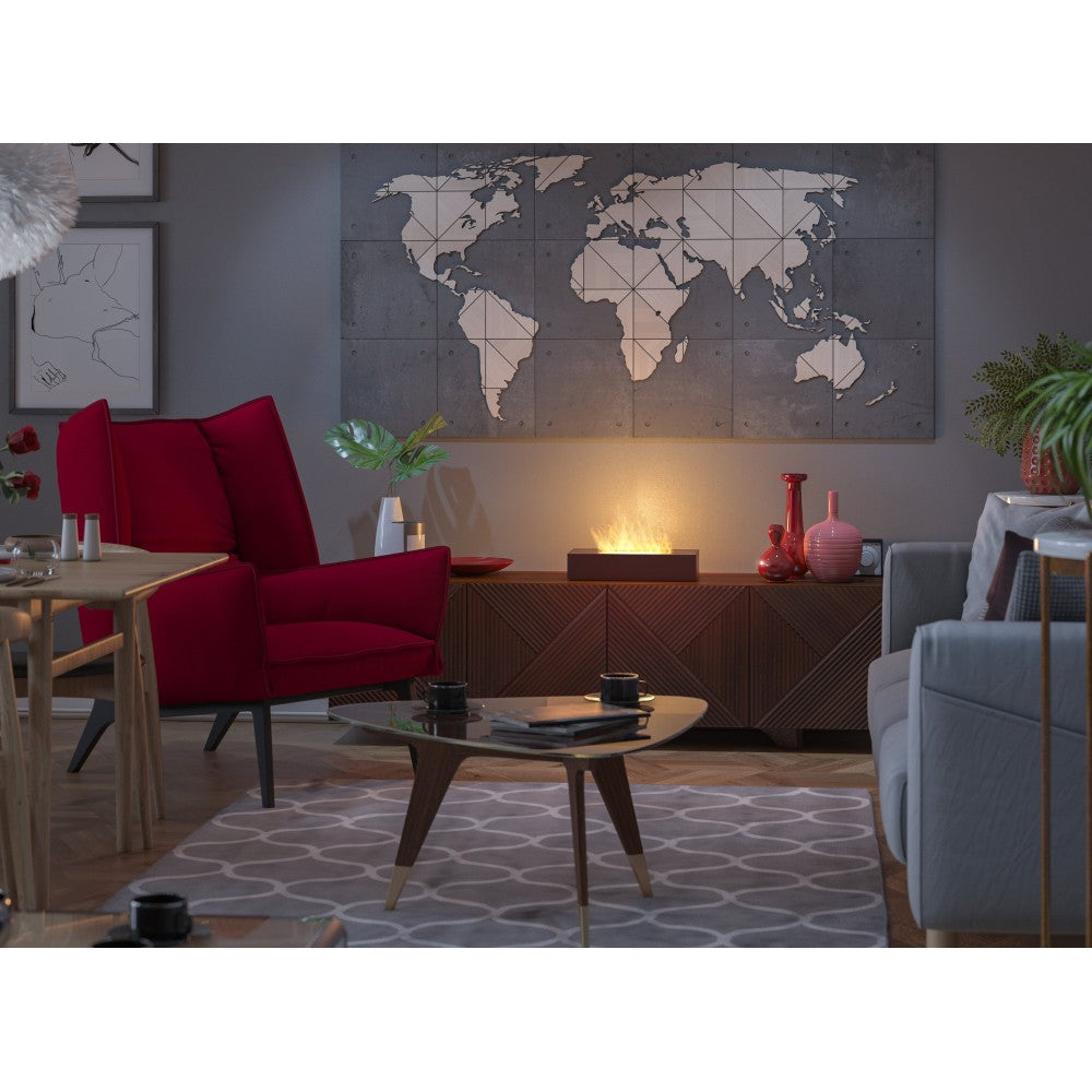 Bruciatore a bioetanolo inserto da appoggio nero opaco in inox 40cm