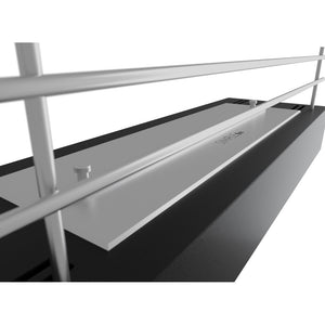 Bruciatore a bioetanolo inserto da appoggio nero opaco in inox 60cm con griglia