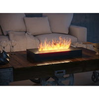 Bruciatore a bioetanolo inserto da appoggio nero opaco in inox 60cm