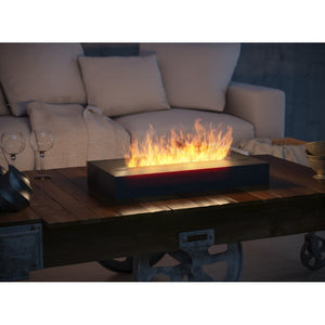 Bruciatore a bioetanolo inserto da appoggio nero opaco in inox 60cm