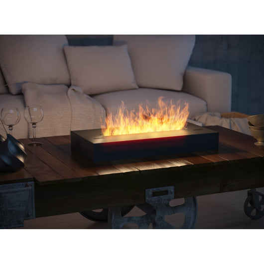 Bruciatore a bioetanolo inserto da appoggio nero opaco in inox 60cm