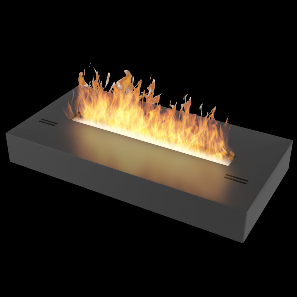 Bruciatore a bioetanolo inserto da appoggio nero opaco in inox 60cm