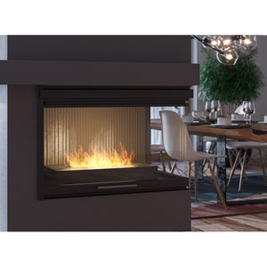 Bruciatore a bioetanolo inserto da appoggio nero opaco in inox 60cm