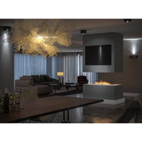 Bruciatore a Bioetanolo inserto/Appoggio 100cm in Inox con Vetri Inclusi