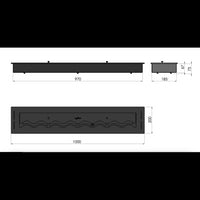 Bruciatore Inserto a Bioetanolo 100cm in Inox nero da incasso da 4 lt