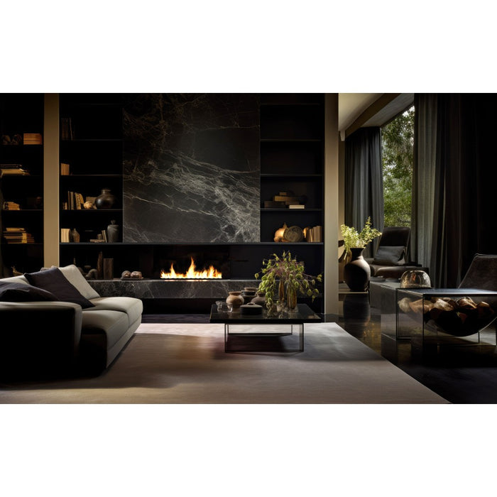 Bruciatore Inserto a Bioetanolo 100cm in Inox nero da incasso da 4 lt