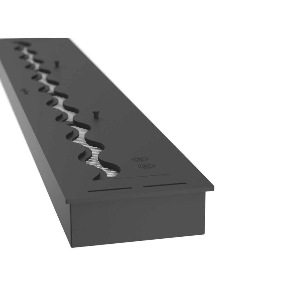 Bruciatore Inserto a Bioetanolo 120cm in Inox nero da incasso da 5 lt