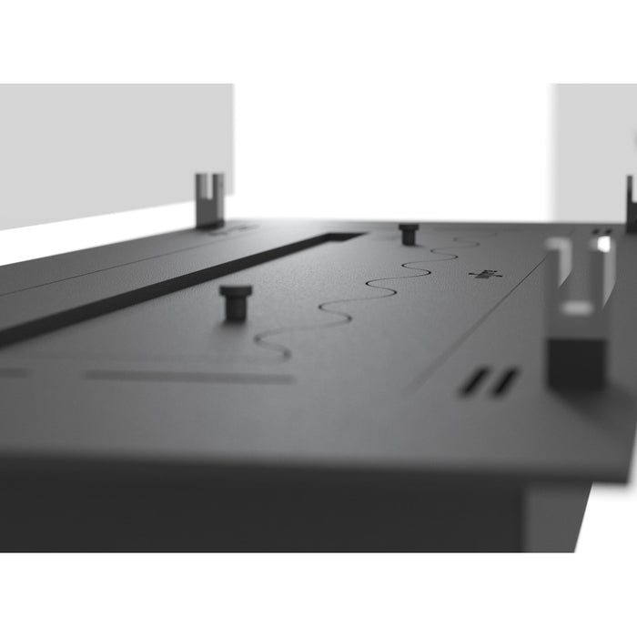 Bruciatore Inserto a Bioetanolo 120cm in Inox nero da incasso o appoggio da 4 lt con vetri inclusi