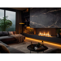 Bruciatore Inserto a Bioetanolo 150cm in Inox nero da incasso da 6 lt