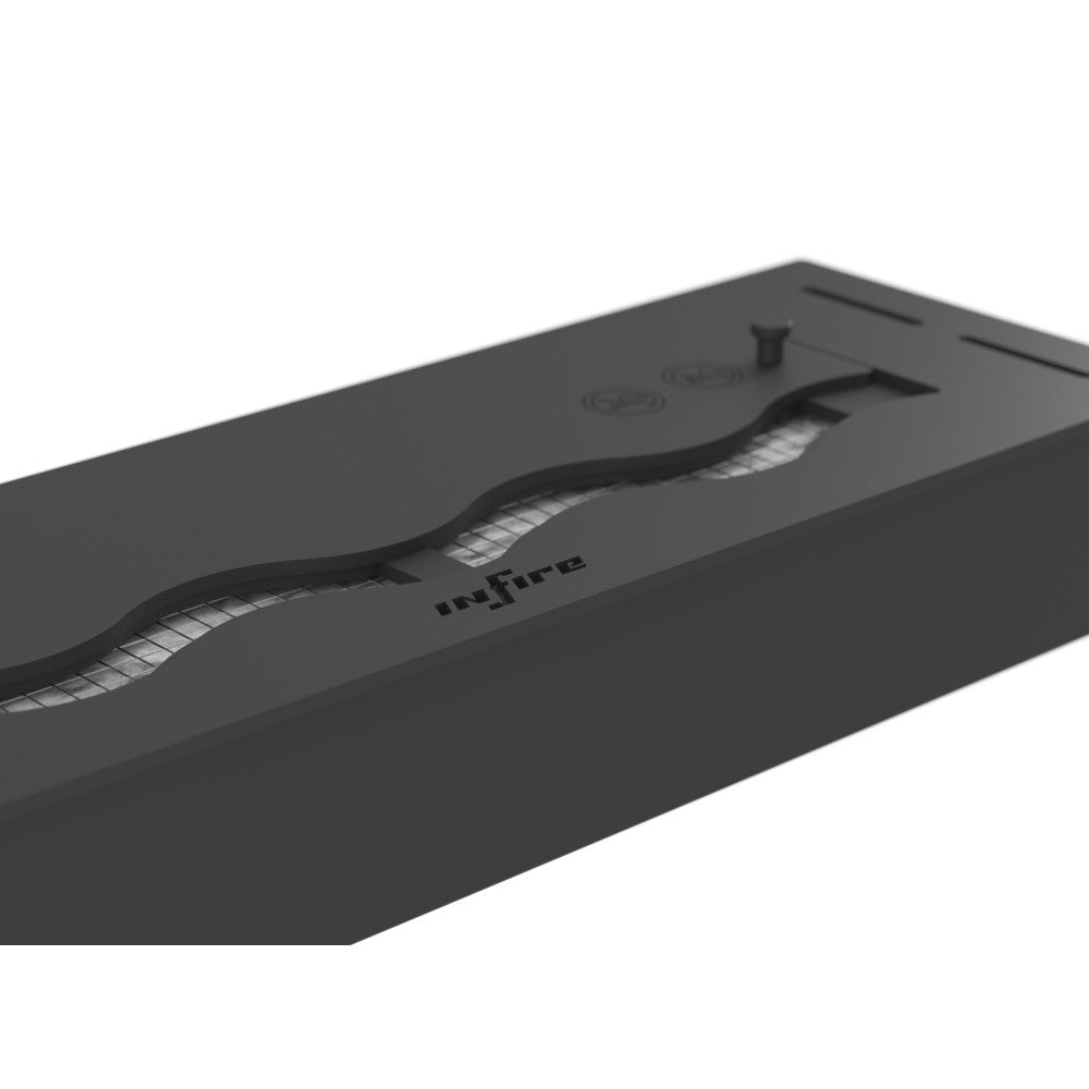 Bruciatore Inserto a Bioetanolo 50cm in Inox nero da incasso da 1 lt