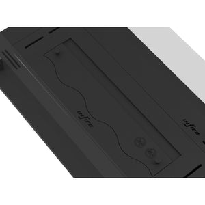 Bruciatore Inserto a Bioetanolo 60cm in Inox nero da incasso o appoggio da 1 lt con vetri inclusi