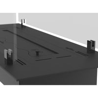 Bruciatore Inserto a Bioetanolo 60cm in Inox nero da incasso o appoggio da 1 lt con vetri inclusi