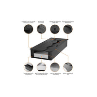 Bruciatore Inserto a Bioetanolo 80cm in Inox nero da incasso da 3 lt