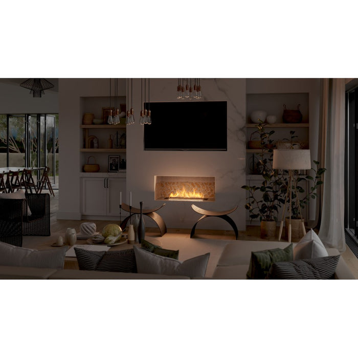 Bruciatore Inserto a Bioetanolo 80cm in Inox nero da incasso da 3 lt