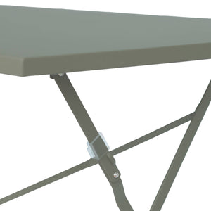 Tavolo da giardino bistrot pieghevole in metallo con 4 sedie,