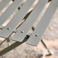 Set di 2 sedie da giardino pieghevole in metallo, verde kaki