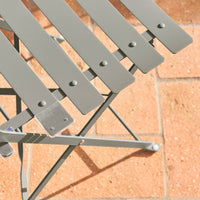 Tavolo da giardino bistrot pieghevole in metallo con 2 sedie, verde