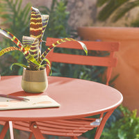 Tavolo da giardino bistrot pieghevole in metallo con 2 sedie,