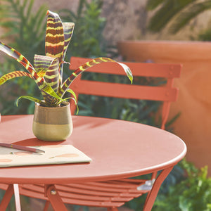 Tavolo da giardino bistrot pieghevole in metallo con 2 sedie,