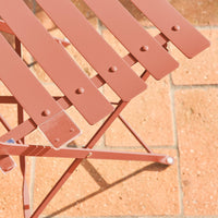 Tavolo da giardino bistrot pieghevole in metallo con 2 sedie,