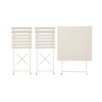 Tavolo da giardino bistrot pieghevole in metallo con 2 sedie, 70x70cm,