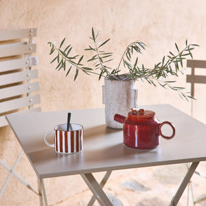 Tavolo da giardino bistrot pieghevole in metallo 70x70cm, 2 posti,