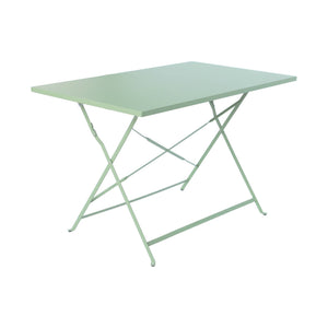 Tavolo da giardino bistrot pieghevole in metallo, 110cm, verde grigio