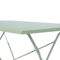 Tavolo da giardino bistrot pieghevole in metallo, 110cm, verde grigio