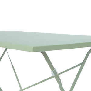 Tavolo da giardino bistrot pieghevole in metallo, 110cm, verde grigio
