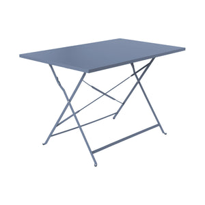 Tavolo da giardino bistrot pieghevole in metallo, 110cm, blu grigio