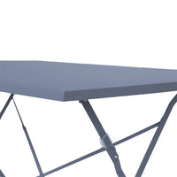 Tavolo da giardino bistrot pieghevole in metallo, 110cm, blu grigio