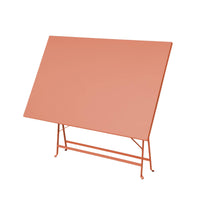 Tavolo da giardino bistrot pieghevole in metallo, 110cm, rosa tostato