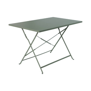 Tavolo da giardino bistrot pieghevole in metallo, 110cm, verde kaki