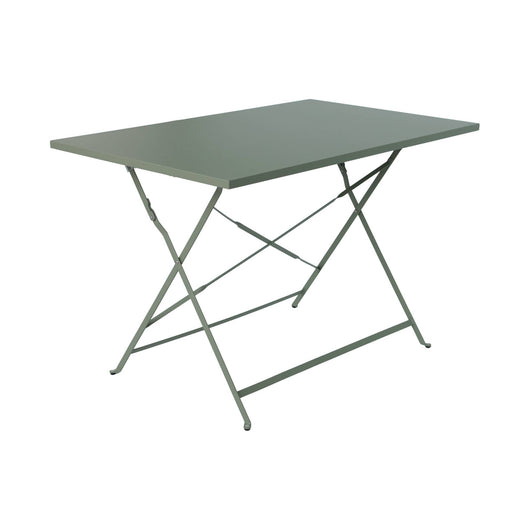 Tavolo da giardino bistrot pieghevole in metallo, 110cm, verde kaki