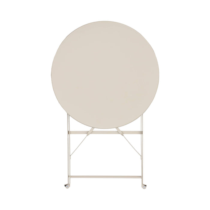 Tavolo da giardino bistrot pieghevole in metallo, 2 posti , beige
