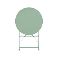 Tavolo da giardino bistrot pieghevole in metallo, 2 posti , verde