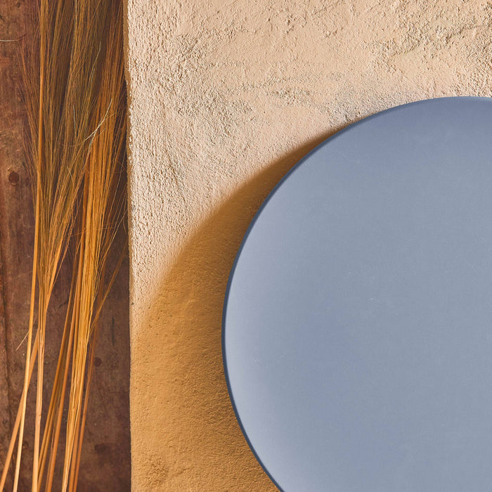 Tavolo da giardino bistrot pieghevole in metallo, 2 posti , blu grigio