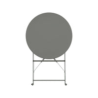 Tavolo da giardino bistrot pieghevole in metallo, 2 posti , verde kaki