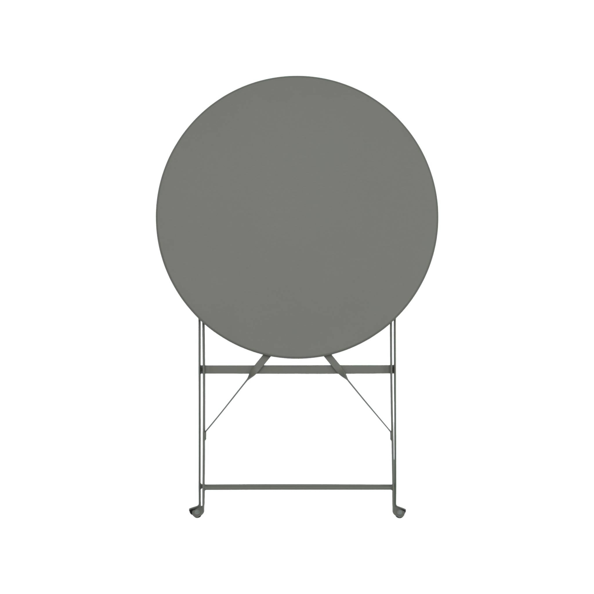 Tavolo da giardino bistrot pieghevole in metallo, 2 posti , verde kaki