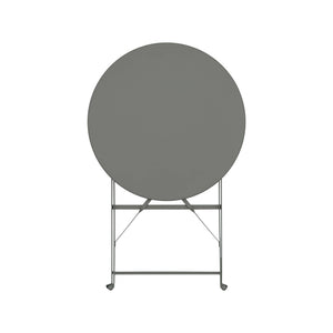 Tavolo da giardino bistrot pieghevole in metallo, 2 posti , verde kaki