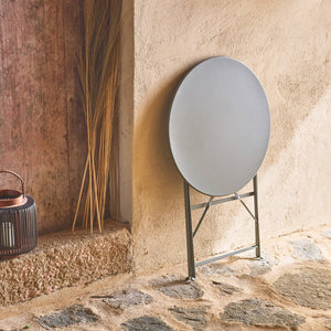 Tavolo da giardino bistrot pieghevole in metallo, 2 posti , verde kaki