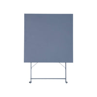 Tavolo da giardino bistrot pieghevole in metallo 70x70cm, 2 posti, blu