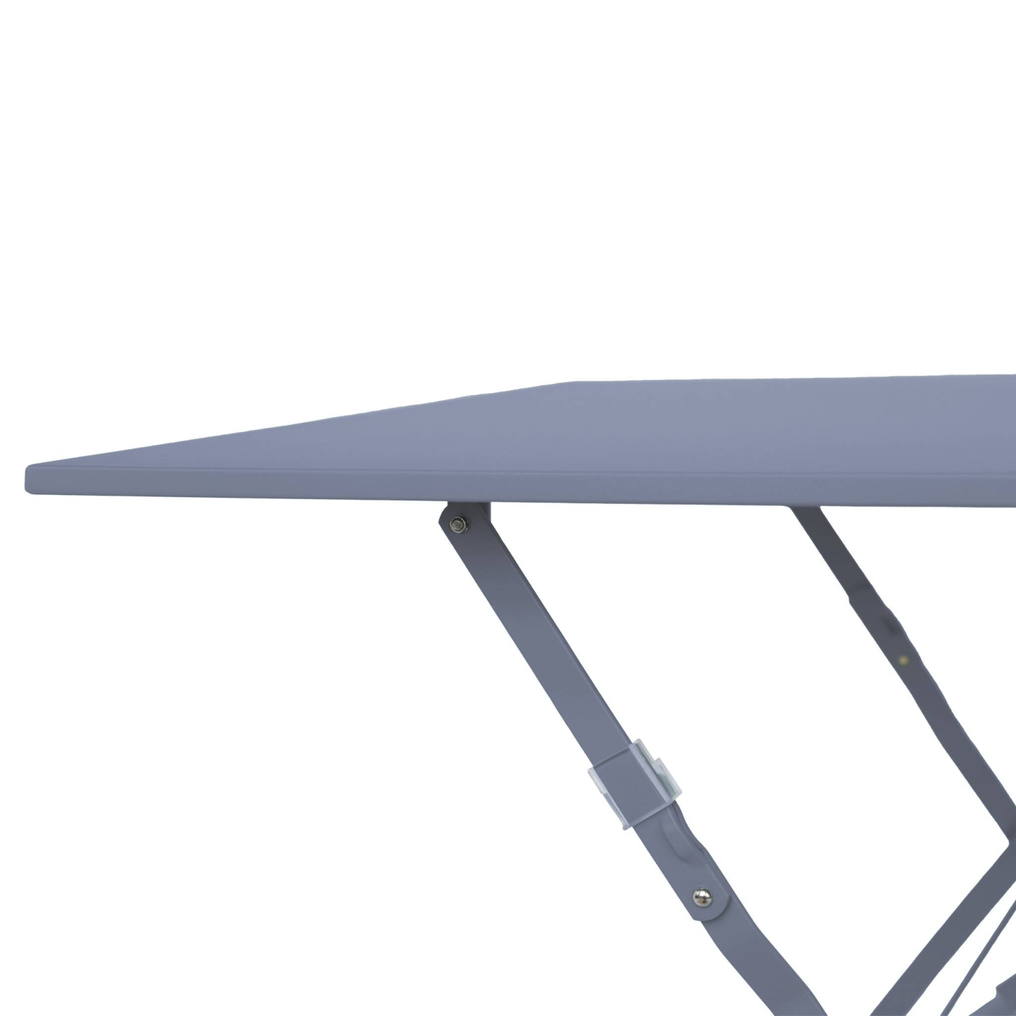 Tavolo da giardino bistrot pieghevole in metallo 70x70cm, 2 posti, blu