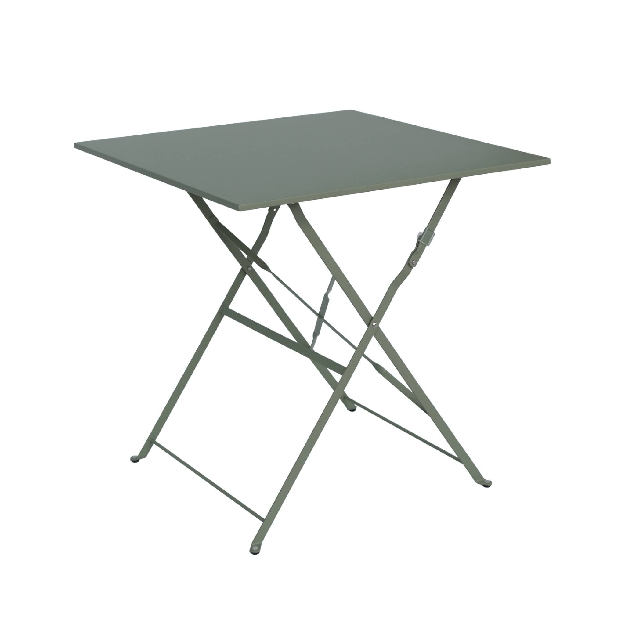 Tavolo da giardino bistrot pieghevole in metallo 70x70cm, 2 posti,