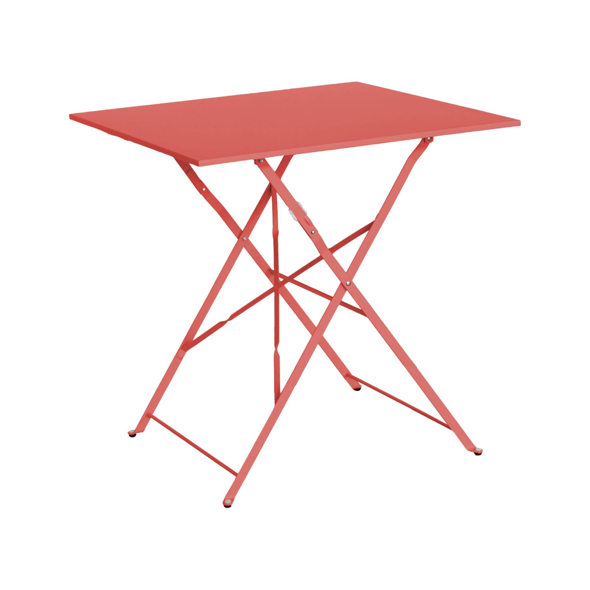 Tavolo da giardino bistrot pieghevole in metallo 70x70cm, 2 posti,