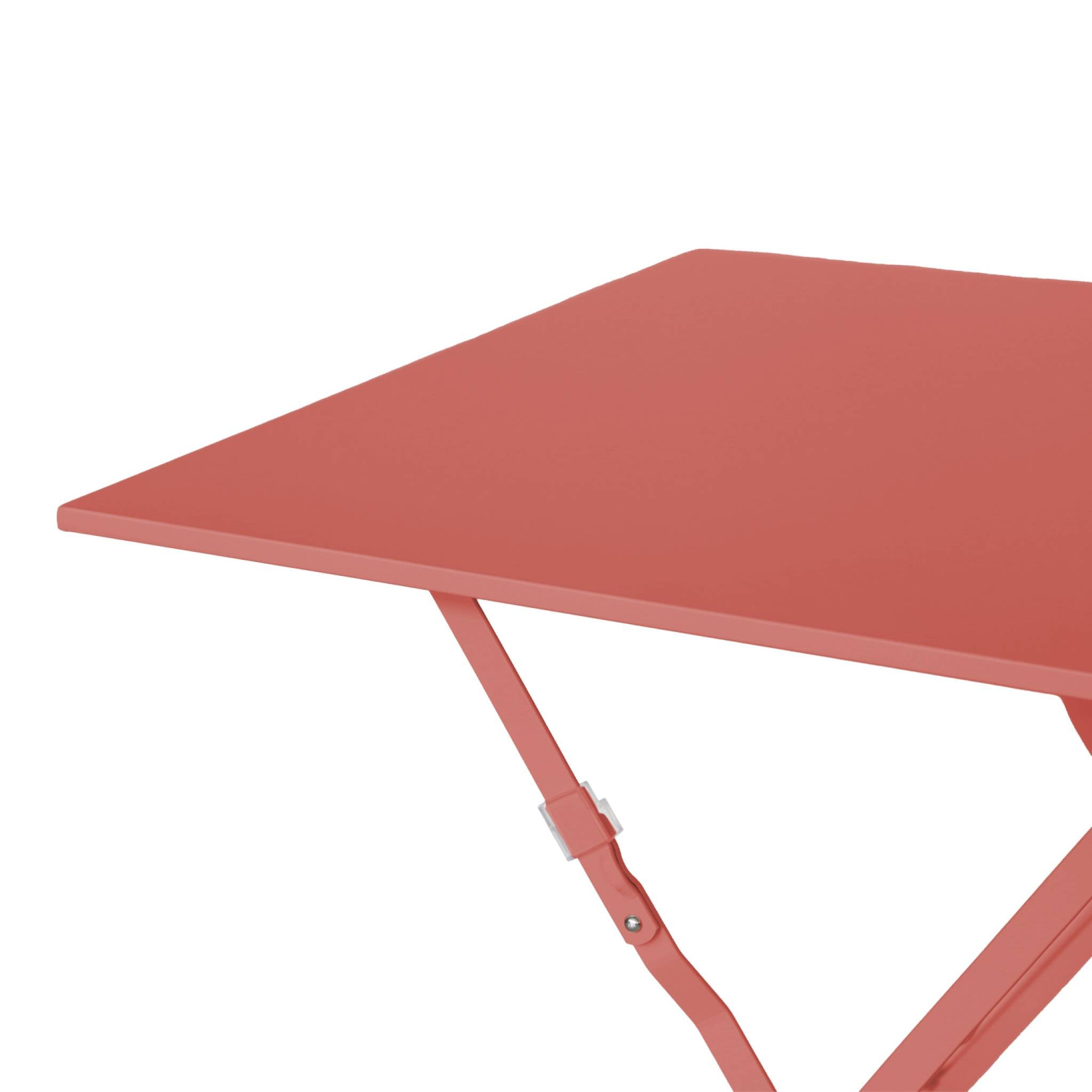 Tavolo da giardino bistrot pieghevole in metallo 70x70cm, 2 posti,