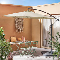 Ombrellone rotondo offset 300cm, ecrù