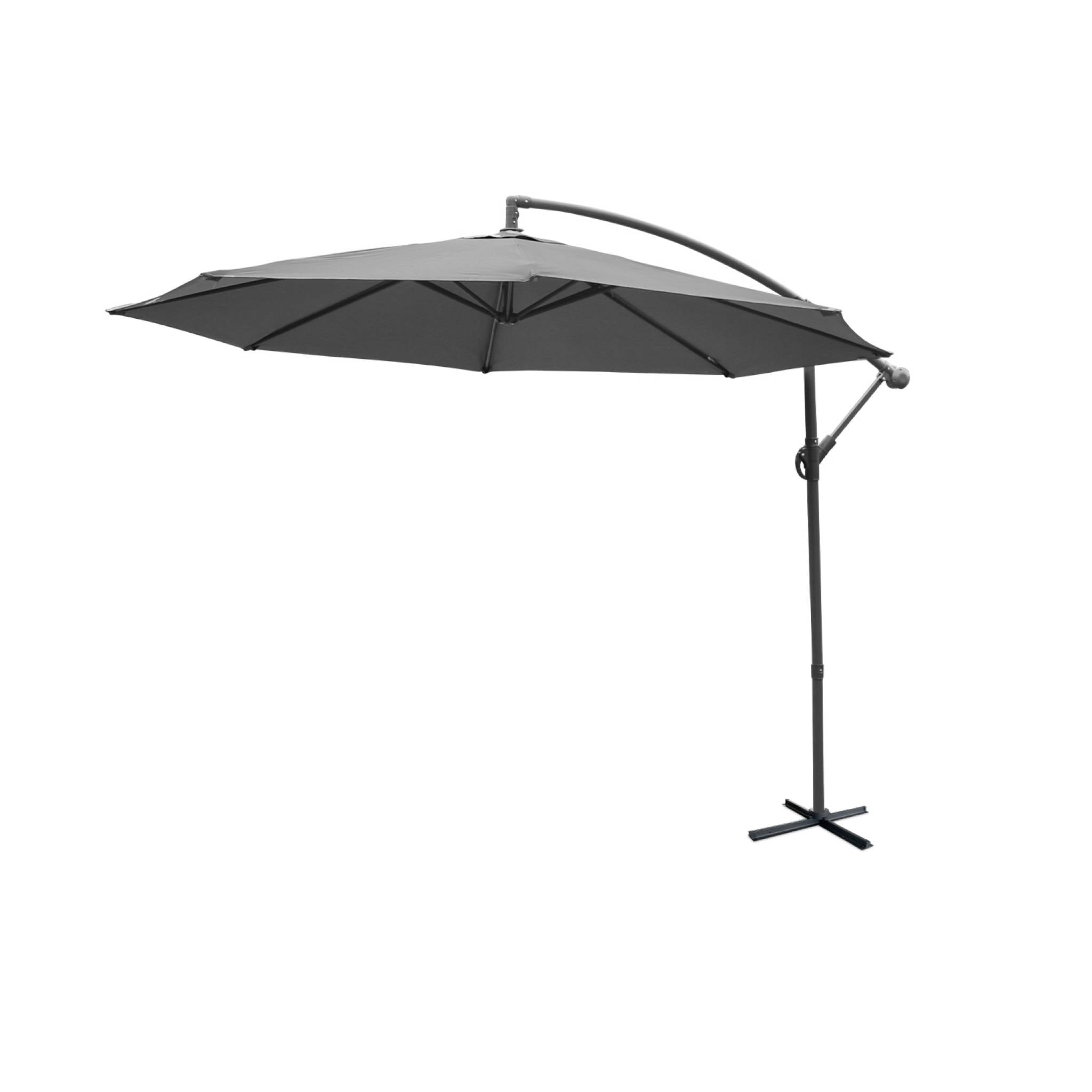 Ombrellone rotondo offset 300cm, grigio